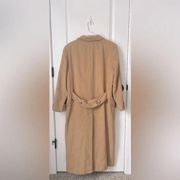 🐫J. Percy for Marvin Richards 100% Camel Hair Classic Tan Women's Pea Coat - Picture 2 of 5